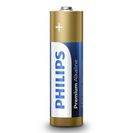 Philips LR6M4B/10 - 4 ks Alkalická batéria AA PREMIUM ALKALINE 1,5V 3200mAh