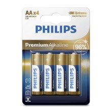 Philips LR6M4B/10 - 4 ks Alkalická batéria AA PREMIUM ALKALINE 1,5V