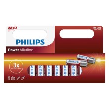 Philips LR6P12W/10 - 12 ks Alkalická batéria AA POWER ALKALINE 1,5V