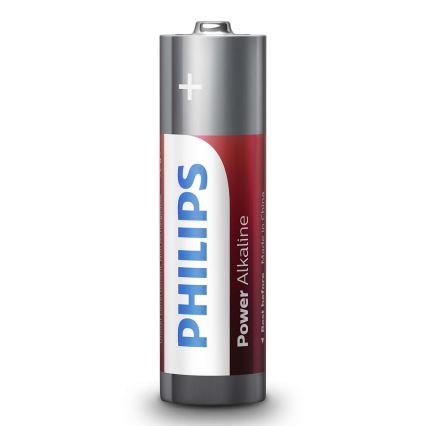 Philips LR6P4B/10 - 4 ks Alkalická batéria AA POWER ALKALINE 1,5V 2600mAh