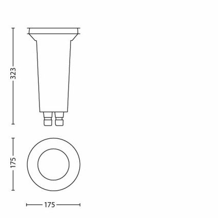 Philips Massive 17020/47/10 - ACAPULCO Nájazdové pozemné svietidlo 1xE27/20W/230V