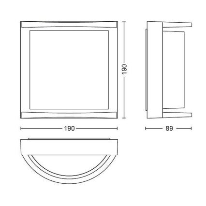 Philips Massive - LED Vonkajšie nástenné svietidlo LED/12W/230V IP44