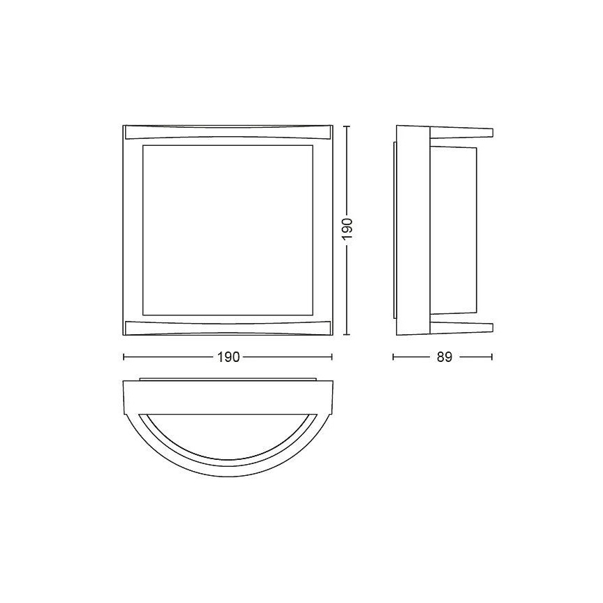 Philips Massive - LED Vonkajšie nástenné svietidlo LED/12W/230V IP44