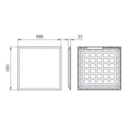 Philips Pila - LED panel do podhľadu LED/40W/230V 60x60 cm UGR19