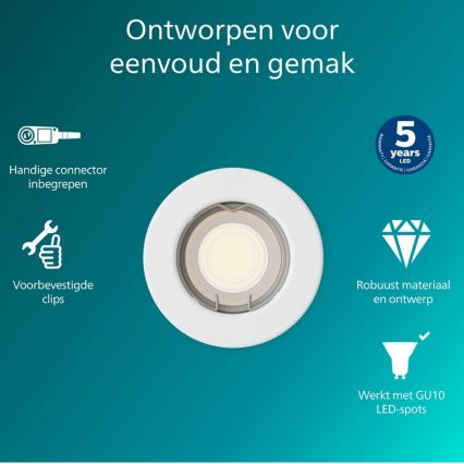 Philips - Podhľadové svietidlo PERIDOT 1xGU10/7W/230V biela