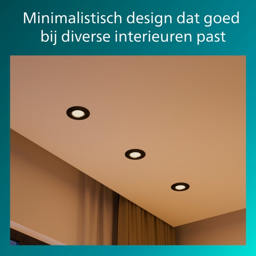 Philips - Podhľadové svietidlo PERIDOT 1xGU10/7W/230V čierne