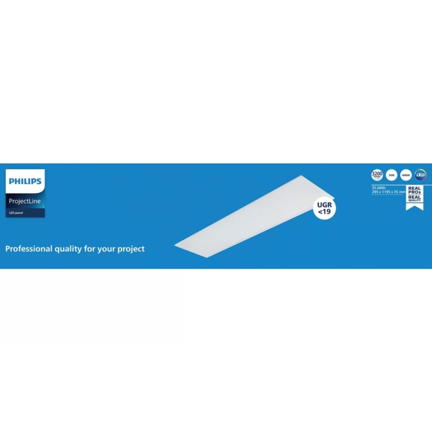 Philips - podhľadový LED panel PROJECTLINE LED/36W/230V 4000K 119x29,5 cm