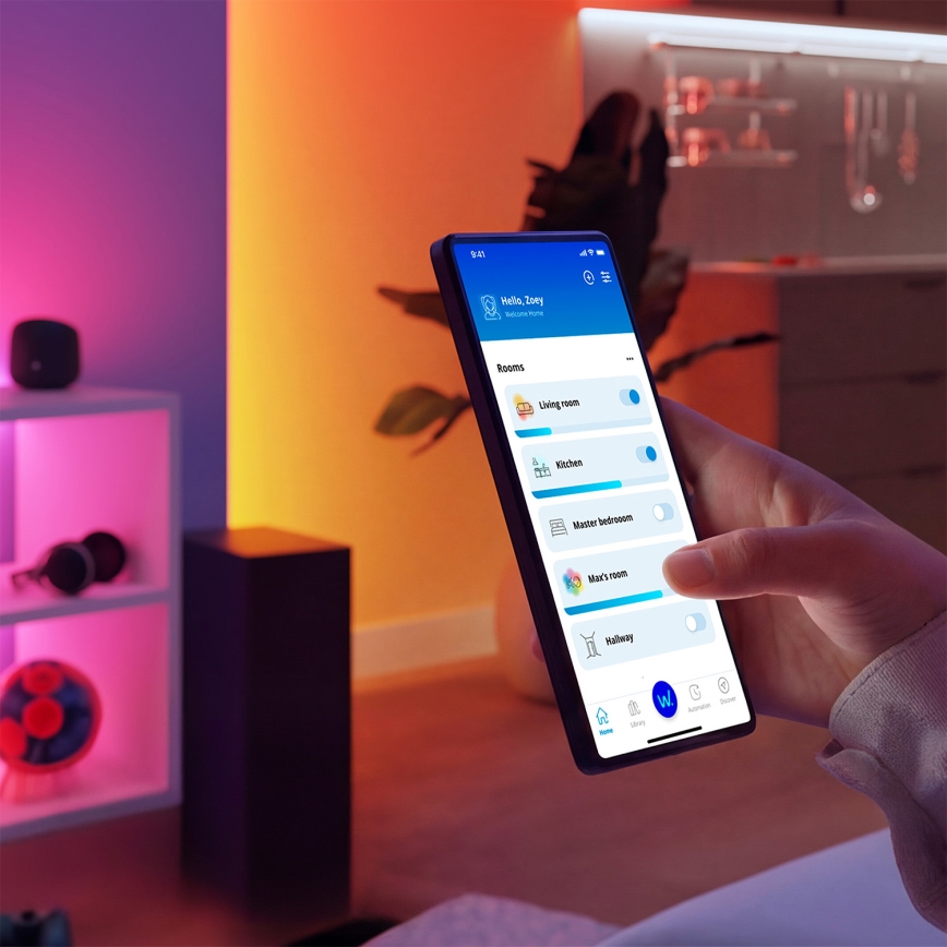 Philips - LED RGBW Stmievateľná prenosná dotyková stolová lampa SMART LED/13,5W/3,6V 2200-6500K Wi-Fi 1800 mAh