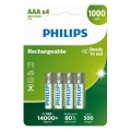 Philips R03B4RTU10/10 - 4 ks Nabíjacie batérie AAA NiMH/1,2V/1000 mAh