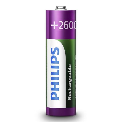 Philips R6B2A260/10 - 2 ks Nabíjacie batérie AA MULTILIFE NiMH/1,2V/2600 mAh