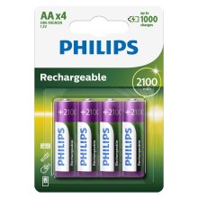 Philips R6B4A210/10 - 4 ks Nabíjacie batérie AA MULTILIFE NiMH/1,2V/2100 mAh