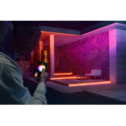 Philips - RGBW stmievateľný vonkajší LED pás Hue FLUX 5m LED/30W/230V 2200-6500K IP67 + pohybový senzor