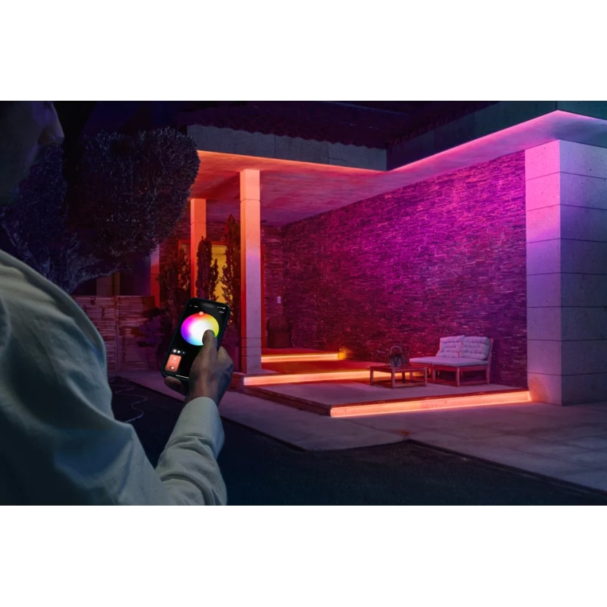 Philips - RGBW stmievateľný vonkajší LED pás Hue FLUX 5m LED/30W/230V 2200-6500K IP67 + pohybový senzor