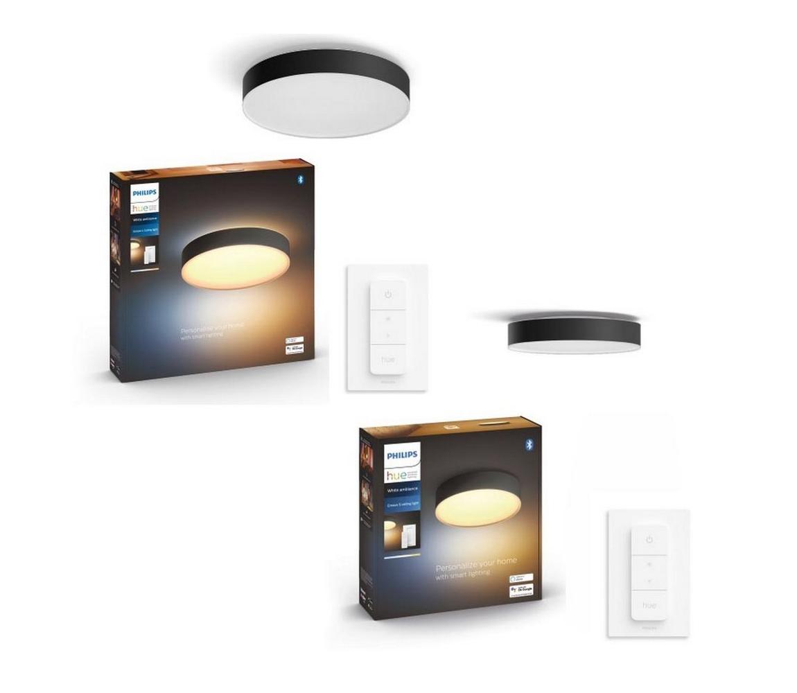 Philips - SADA 1x stmievateľné LED svietidlo Hue ENRAVE 33,5W/230V + 1x stmievateľné svietidlo 9,6W + diaľkový ovládač P4665+P4661