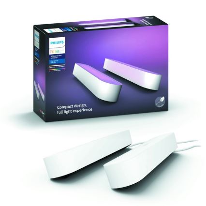 Philips - SADA 2x LED RGB Stmievateľná stolná lampa Hue PLAY LED/6W/230V biela