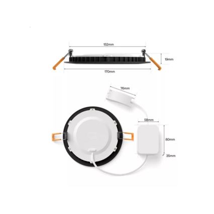 Philips - SADA 2x LED RGBW Stmievateľné kúpeľňové podhľadové svietidlo Hue SLIM LED/12W/230V 2000-6500K čierna IP44