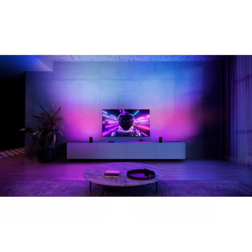 Philips - sada 2x LED RGBW stmievateľných projekčných svietidiel Hue PLAY LED/20W/230V 2000–6500K čierne
