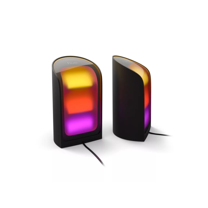 Philips - sada 2x LED RGBW stmievateľných projekčných svietidiel Hue PLAY LED/20W/230V 2000–6500K čierne