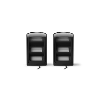 Philips - sada 2x LED RGBW stmievateľných projekčných svietidiel Hue PLAY LED/20W/230V 2000–6500K čierne