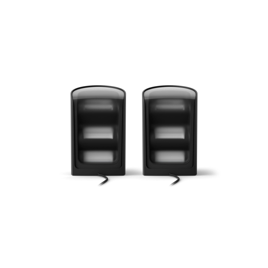 Philips - sada 2x LED RGBW stmievateľných projekčných svietidiel Hue PLAY Wall Washer LED/20W/230V 2000–6500K čierne