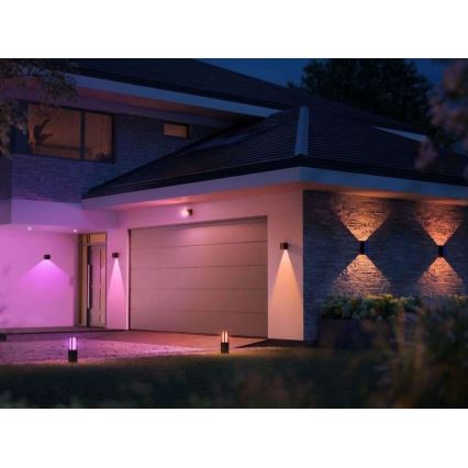 Philips - SADA 2 ks LED RGBW Stmievateľné vonkajšie nástenné svietidlo Hue RESONATE LED/8W/230V 2000-6500K IP44