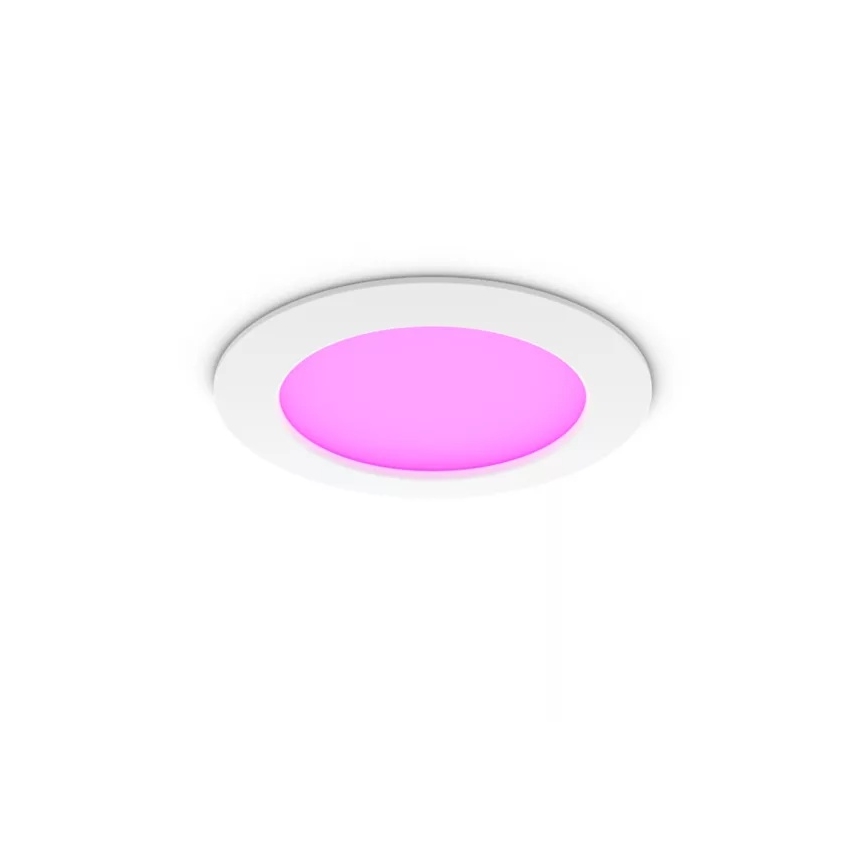 Philips - SADA 2x LED RGBW stmievateľné kúpeľňové zapustené svietidlo Hue SLIM LED/12W/230V 2000-6500K biela IP44