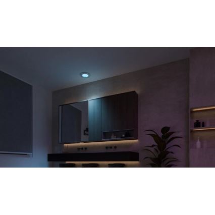 Philips - SADA 2x LED RGBW Stmievateľné kúpeľňové podhľadové svietidlo Hue SLIM LED/8,3W/230V 2000-6500K biela IP44