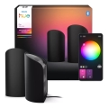 Philips - sada 2x LED RGBW stmievateľných projekčných svietidiel Hue PLAY LED/20W/230V 2000–6500K čierne