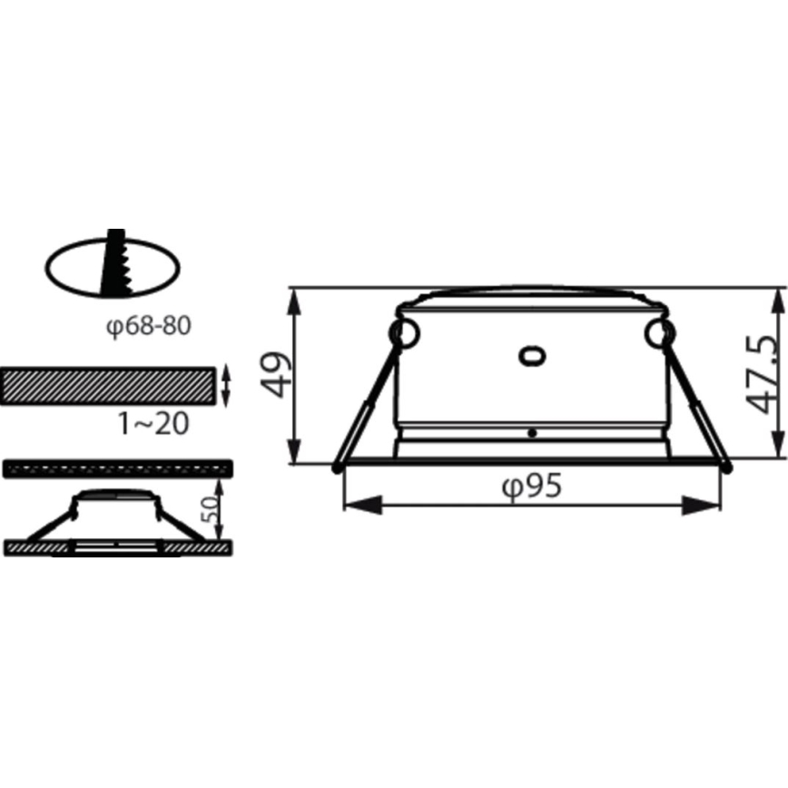 Philips - SADA 3x LED Podhľadové svietidlo LED/3,5W/230V 3000K