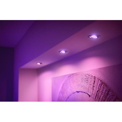 Philips - SADA 3x LED RGB Stmievateľné podhľadové svietidlo Hue CENTURA 1xGU10/5,7W/230V