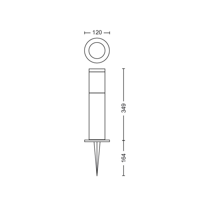 Philips - SADA 3x LED Vonkajšia lampa GARDENLINK LED/24W/230V 2700K IP44