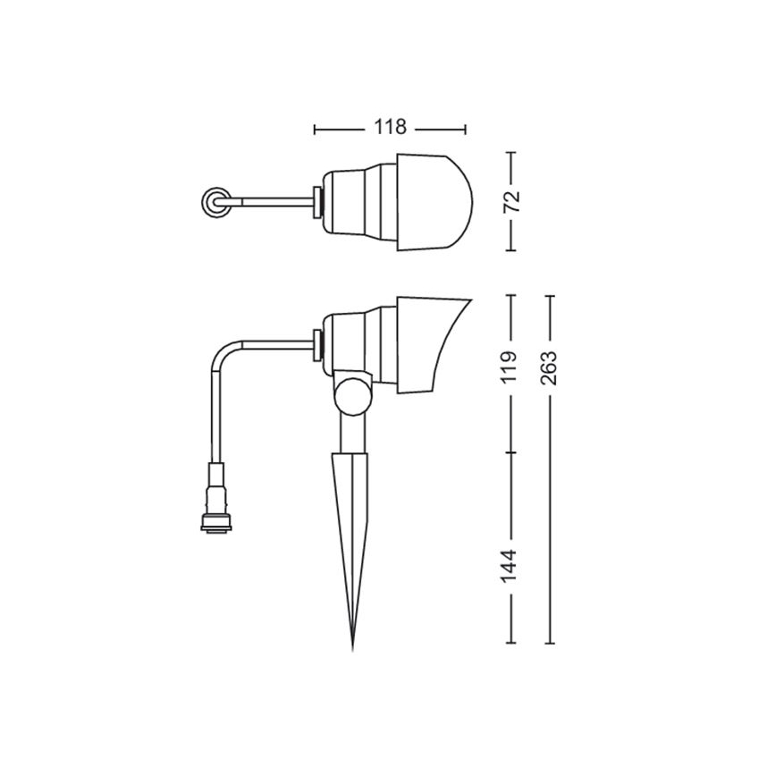 Philips -SADA 3x LED Vonkajšie bodové svietidlo LED/6W/230V 2700K IP44