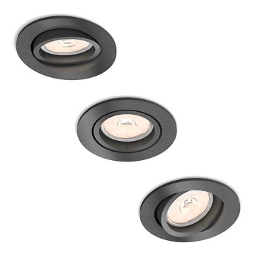 Philips - SADA 3x Podhľadové svietidlo 1xGU10/5,5W/230V