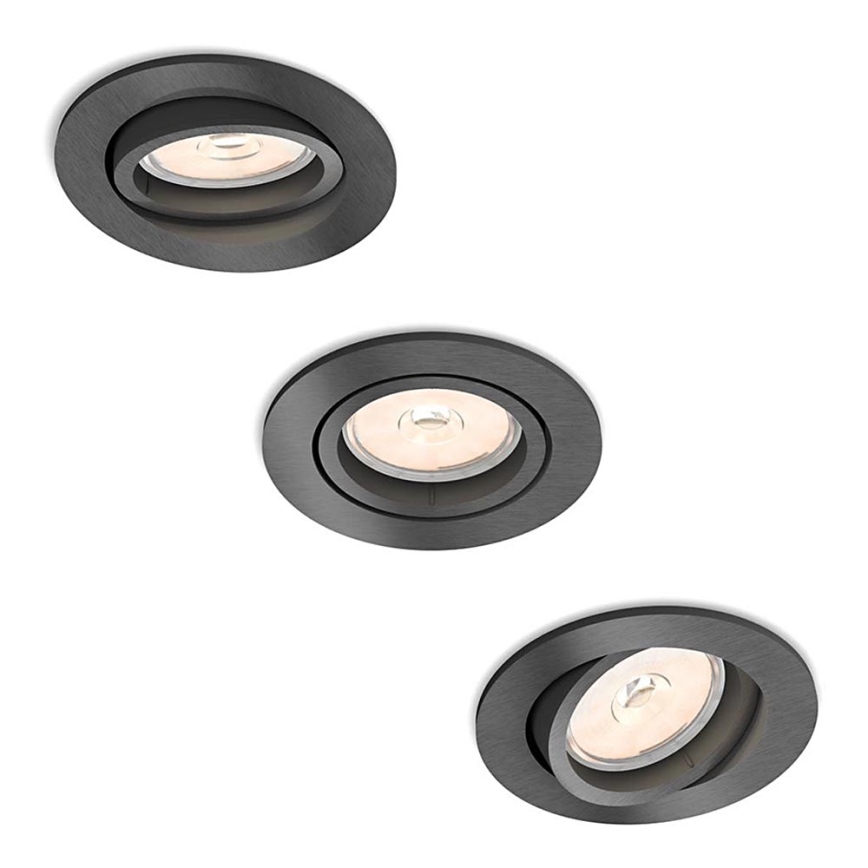 Philips - SADA 3x Podhľadové svietidlo 1xGU10/5,5W/230V
