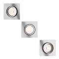 Philips - SADA 3x Podhľadové svietidlo 3xGU10/5,5W/230V chróm
