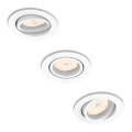 Philips - SADA 3x Podhľadové svietidlo 3xGU10/5,5W/230V