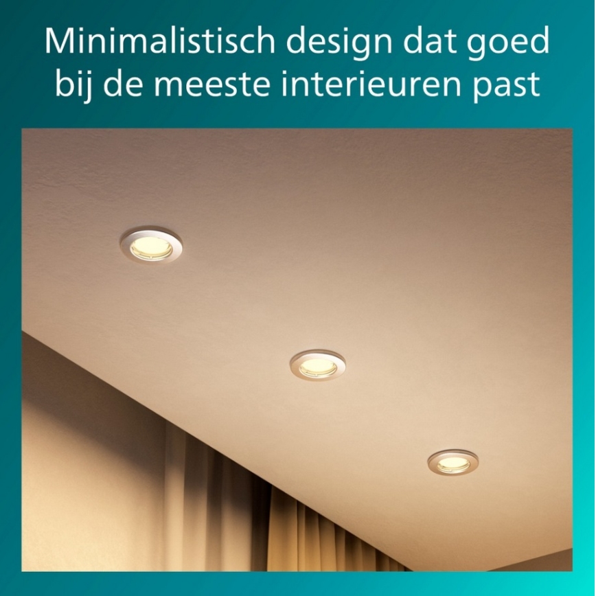 Philips - SADA 3x podhľadových svietidiel PERIDOT 1xGU10/7W/230V strieborná