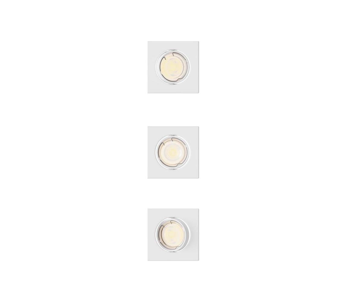 Philips - SADA 3x Zapustené stropné svietidlo PERIDOT 1xGU10/7W/230V biela 872110303701500