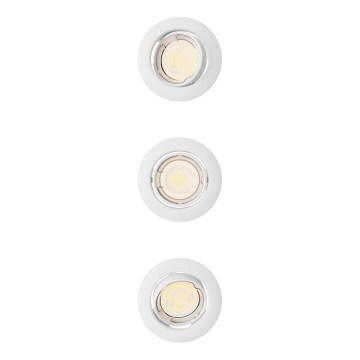 Philips - SADA 3x zapustené svietidlo PERIDOT 1xGU10/7W/230V biela