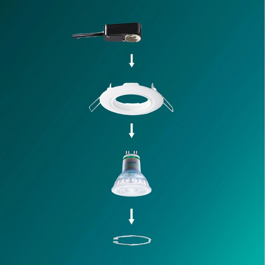 Philips - SADA 3x zapustené svietidlo PERIDOT 1xGU10/7W/230V biela