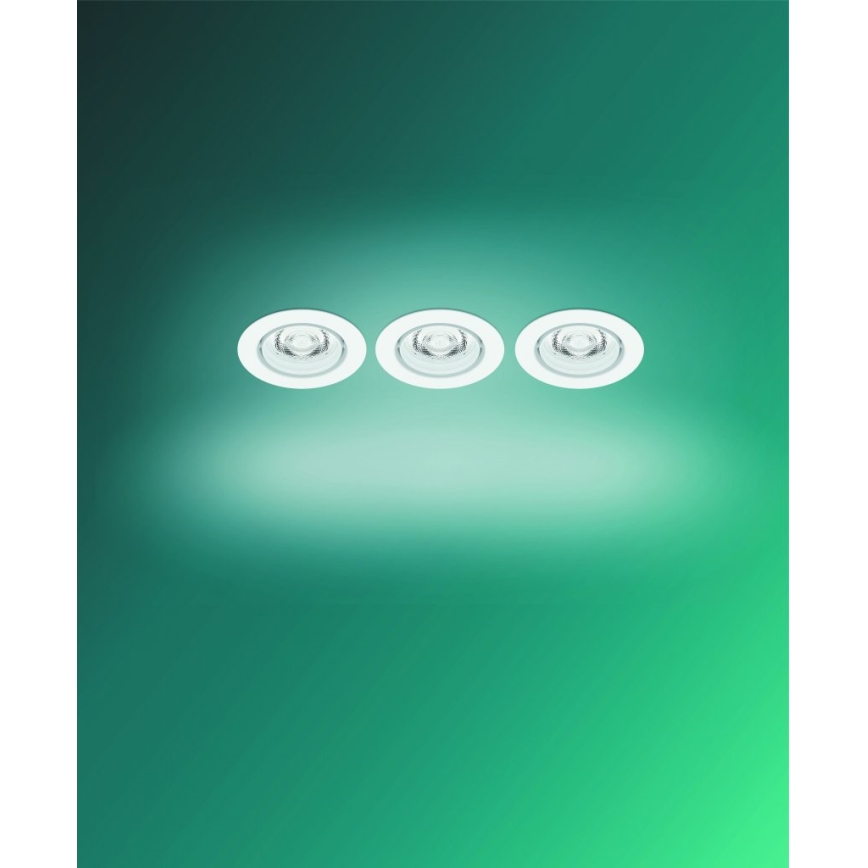 Philips -SADA 3xLED Stmievateľné podhľadové svietidlo IMPALA Warm Glow LED/6W/230V