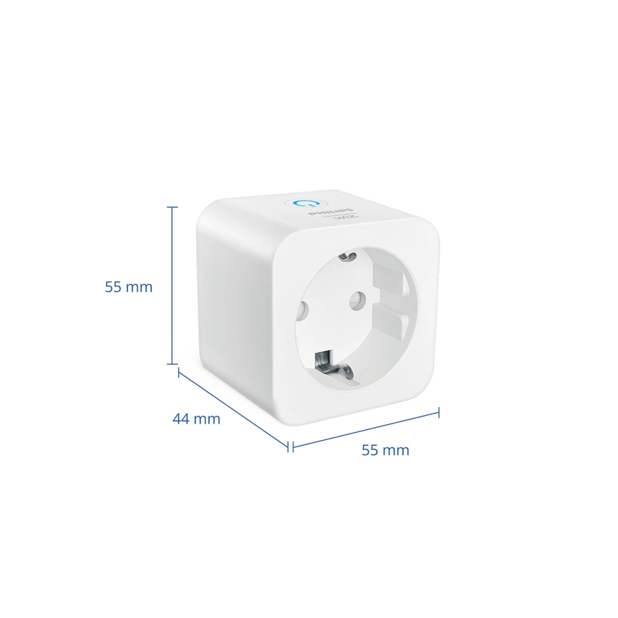 Philips - Sada 3× inteligentných zásuviek SCHUKO 2300 W Wi‑Fi