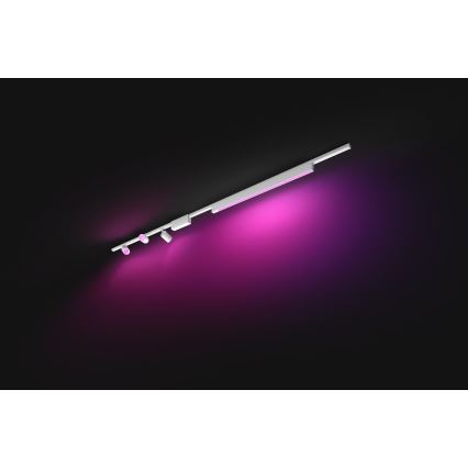 Philips - SADA 4x LED RGB Stmievateľné svietidlo do lištového systému Hue PERIFO LED RGB/44,6W/230V 2000-6500K