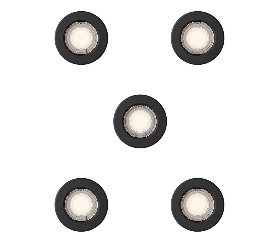 Philips - SADA 5x podhľadových svietidiel PERIDOT 1xGU10/7W/230V čierne 872110303715200