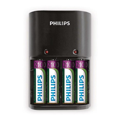 Philips SCB1490NB/12 - Nabíjačka baterií MULTILIFE 4xAA 2100 mAh 230V