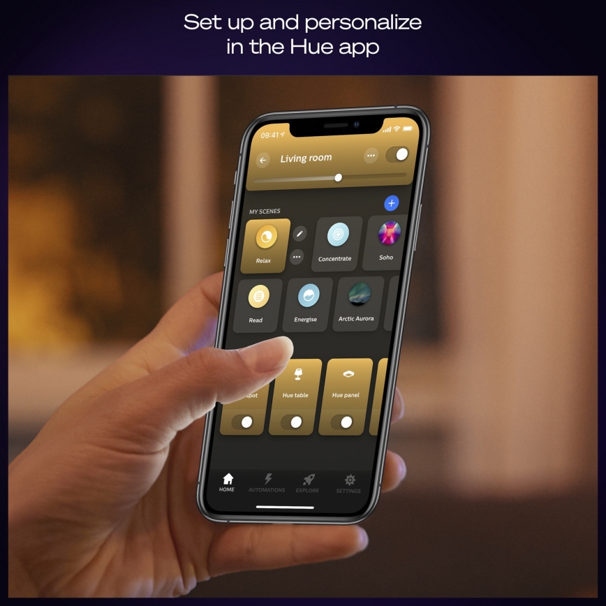 Philips - stmievateľné LED stropné svietidlo Hue AURELLE LED/39W/230V 2200-6500K 60x60 cm biela