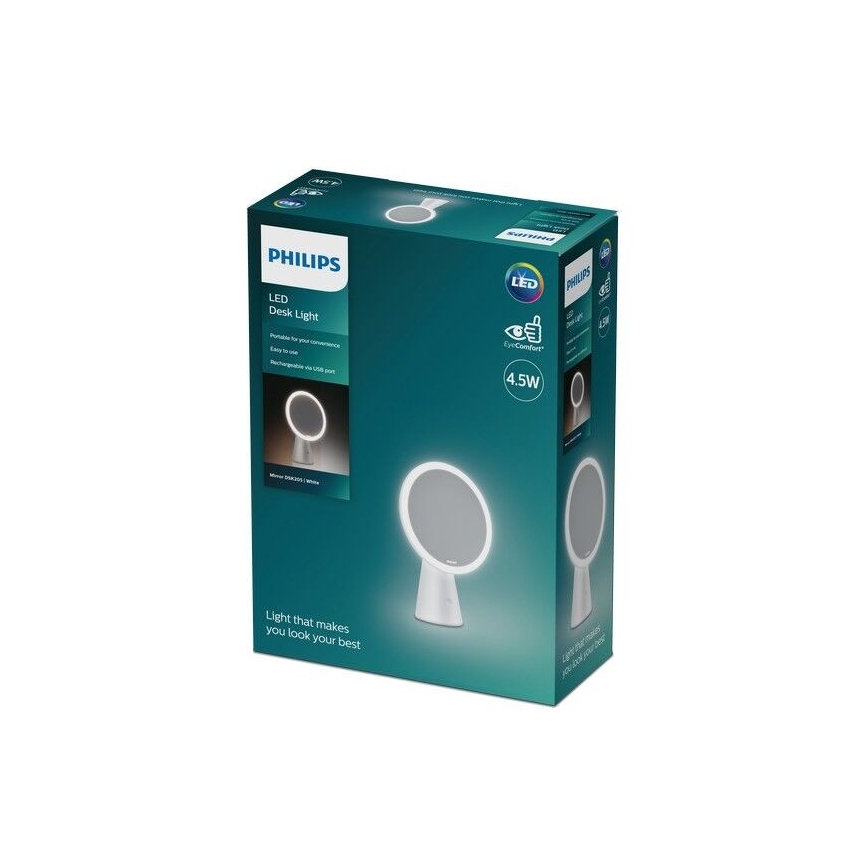 Philips - Stmievateľné kozmetické zrkadielko s LED podsvietením MIRROR LED/4,5W/5V