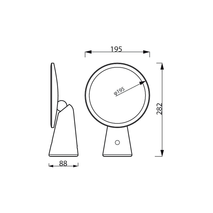 Philips - Stmievateľné kozmetické zrkadielko s LED podsvietením MIRROR LED/4,5W/5V