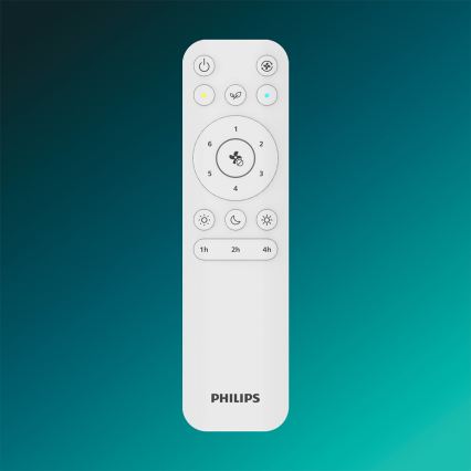 Philips - Stmievateľné stropné LED svietidlo s ventilátorom ATLAS LED/35W/230V matný chróm + diaľkové ovládanie