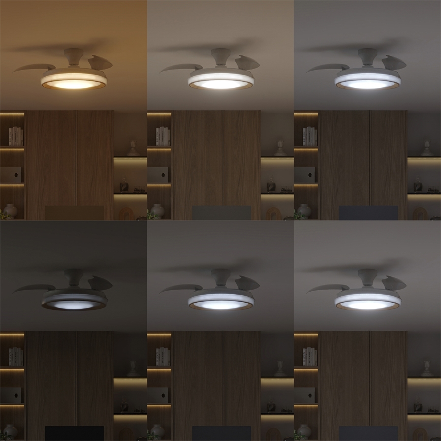 Philips - stmievateľné LED stropné svietidlo s ventilátorom BLISS LED/35W/230V, biela + diaľkové ovládanie
